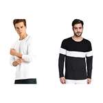 FOSFORO Mens Full Sleeved t-Shirt, Combo Pack of 2 (KB-21) 